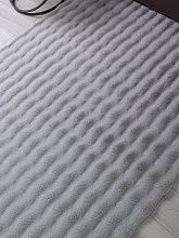 Ковер длинноворсовый в спальню BUBBLE PX1001 SILVER