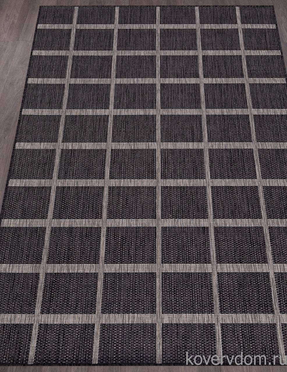 Ковер циновка VEGAS S004 BLACK-GRAY