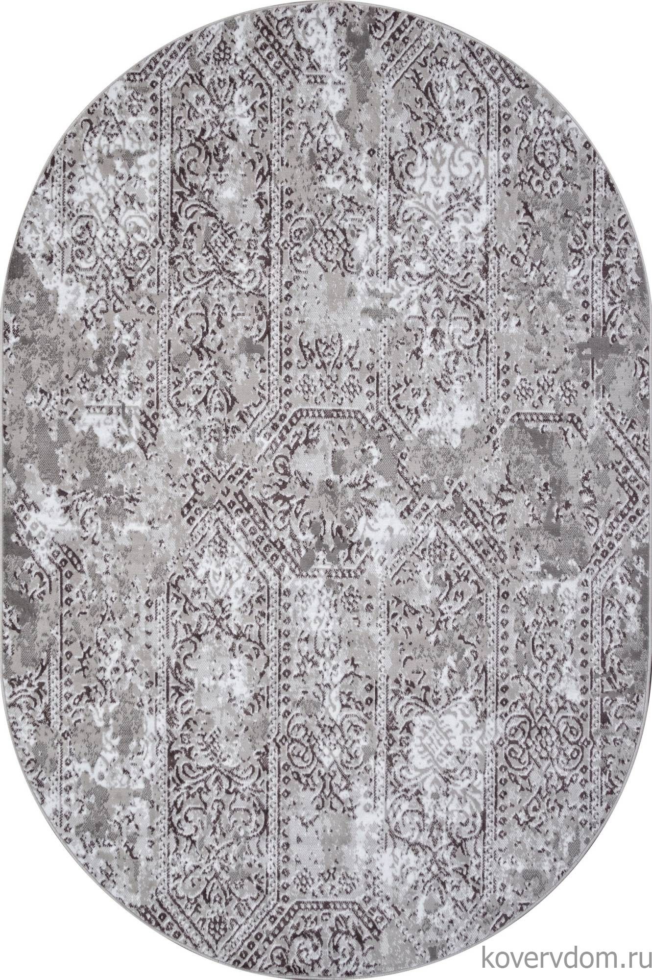 Ковер SILVER-A F390 GRAY Овал