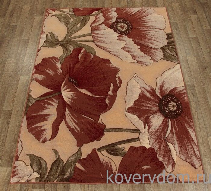 Шерстяной рельефный ковер Hunnu Relief 6A1260 130S