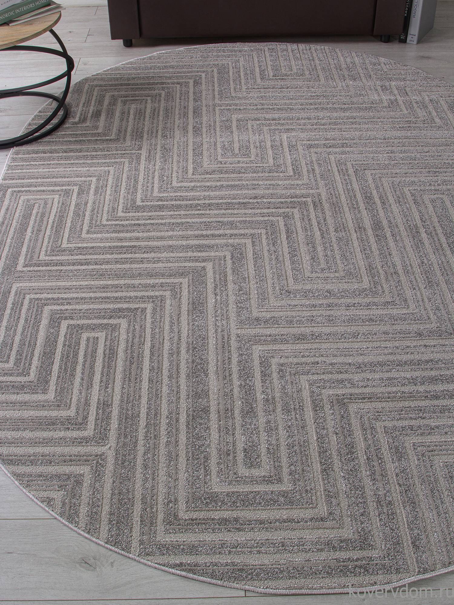 Ковер DIOS F412 LIGHT GRAY Овал