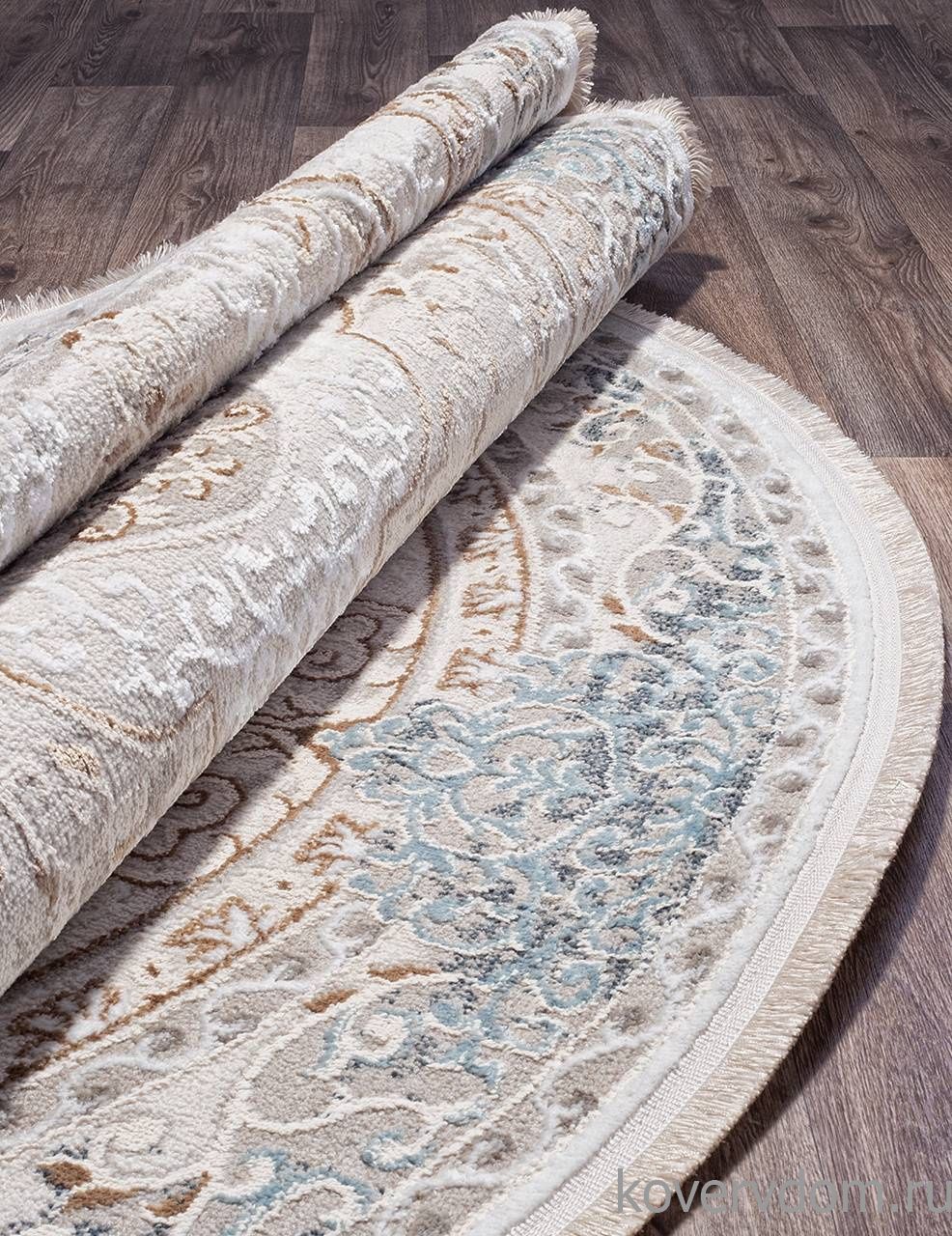 Ковер RODOS 7439A L.BLUE / CREAM Овал