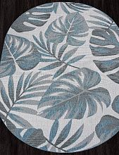 Овальный ковер голубой-циновка KAIR S126 BLUE Овал