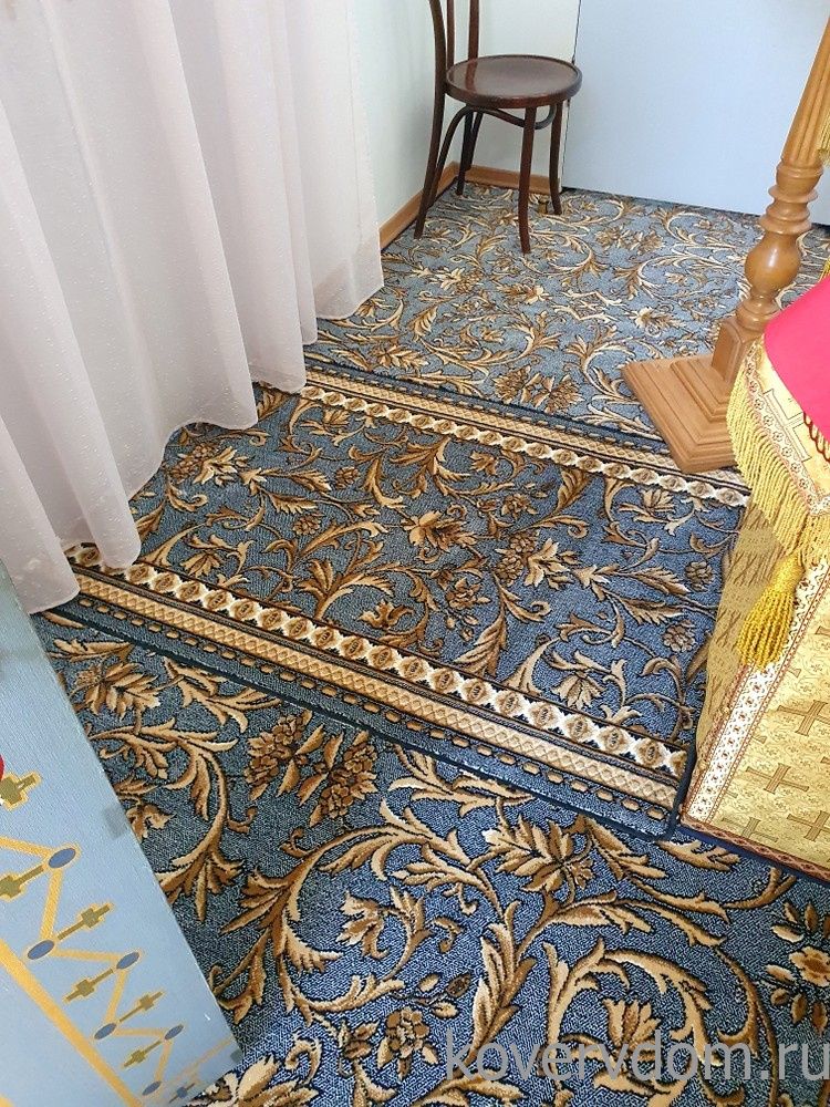 Ковровая композиция в храм 39-38 сине-голубая Ковровая композиция в храм 39-38 сине-голубая
