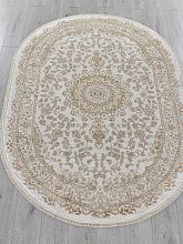Ковер с бахромой MOSSO 27239A CREAM / GOLD Овал